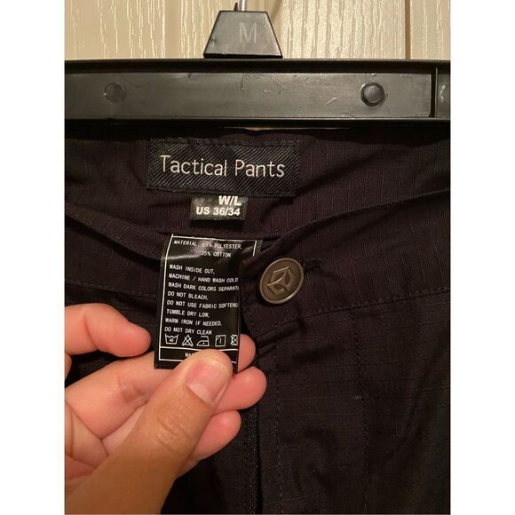 Men's Tactical Pants, Water Resistant Ripstop Cargo Pants - Picture 3 of 6